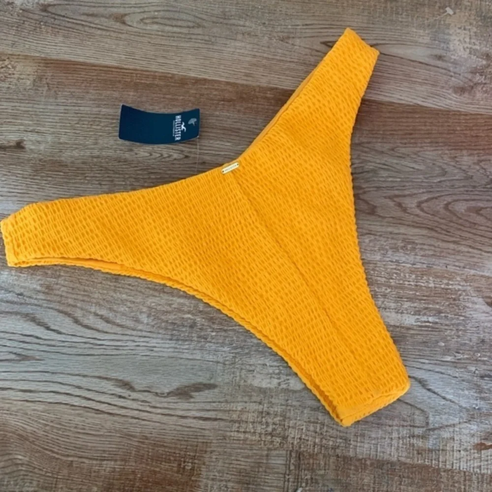 Hollister Smocked High-Leg Swim Bikini Bottom